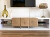 TV Stand White and Light Wood FULERTON_886257