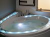 Whirlpool Badewanne weiß Eckmodell mit LED 206 x 165 cm PELICAN_755875