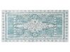 Teppich Baumwolle mintgrün 80 x 150 cm orientalisches Muster Kurzflor FULLA_852229