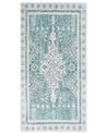 Teppich Baumwolle mintgrün 80 x 150 cm orientalisches Muster Kurzflor FULLA_852229