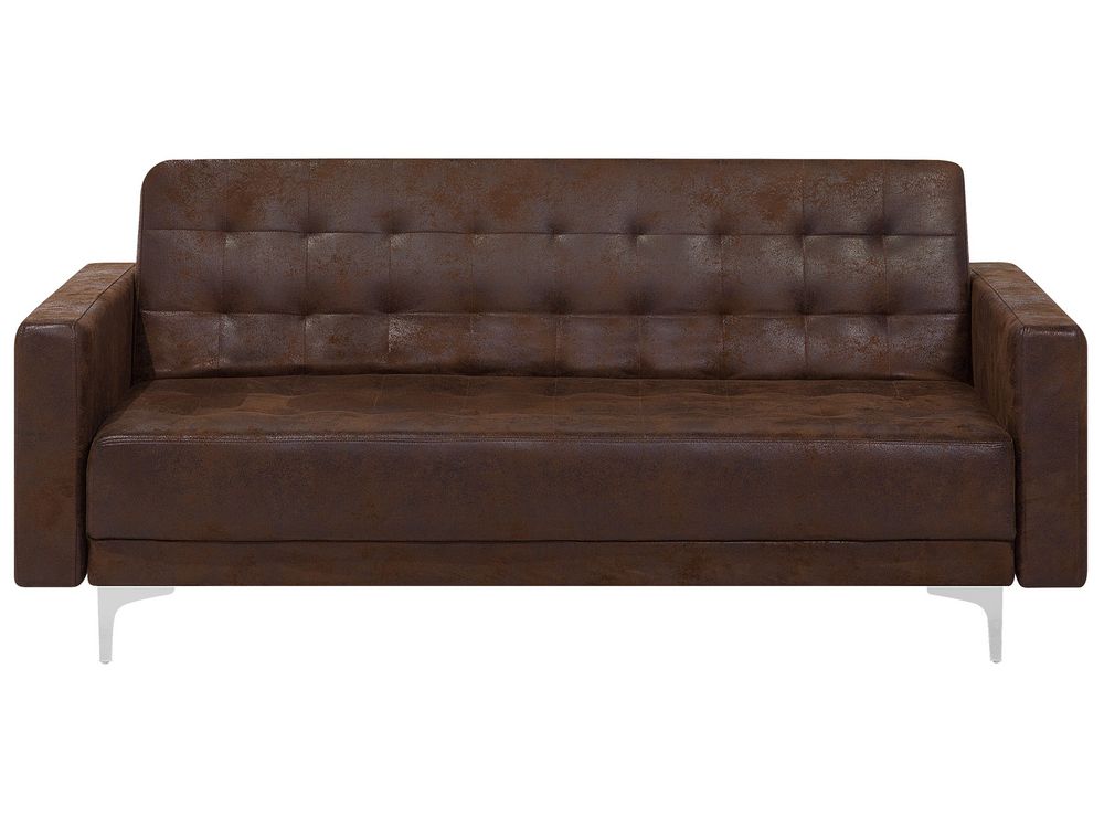 Sofa Set Lederoptik Old Style braun ABERDEEN | Beliani.de