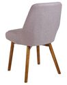 Set of 2 Fabric Dining Chairs Taupe MELFORT_800005
