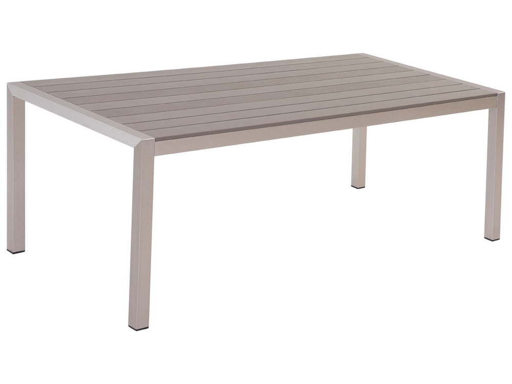 Table d'extérieur composite et aluminium 180 cm pour meuble de jardin