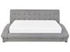 Fabric EU Super King Size Waterbed Grey LILLE_42931