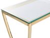 Glass Top Console Table Gold RINGGOLD_895883