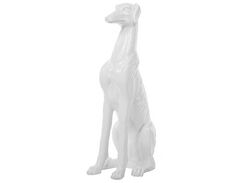 Koriste koira polyhartsi valkoinen 80 cm GREYHOUND Koriste koira polyhartsi valkoinen 80 cm GREYHOUND