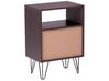 2 Drawer Bedside Table Dark Wood with White ARVIN_754282