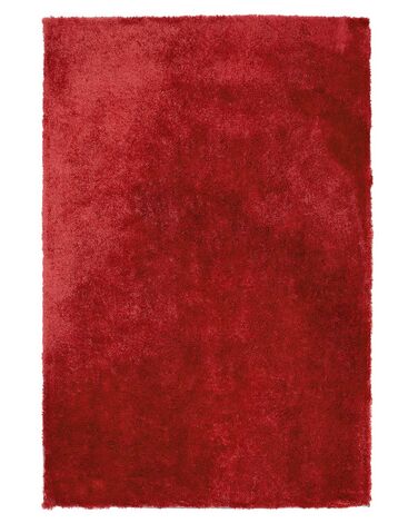 Dywan shaggy 140 x 200 cm czerwony EVREN