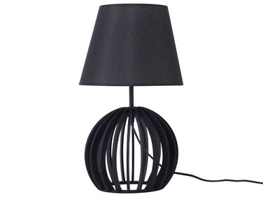 Wooden Table Lamp Black SAMO