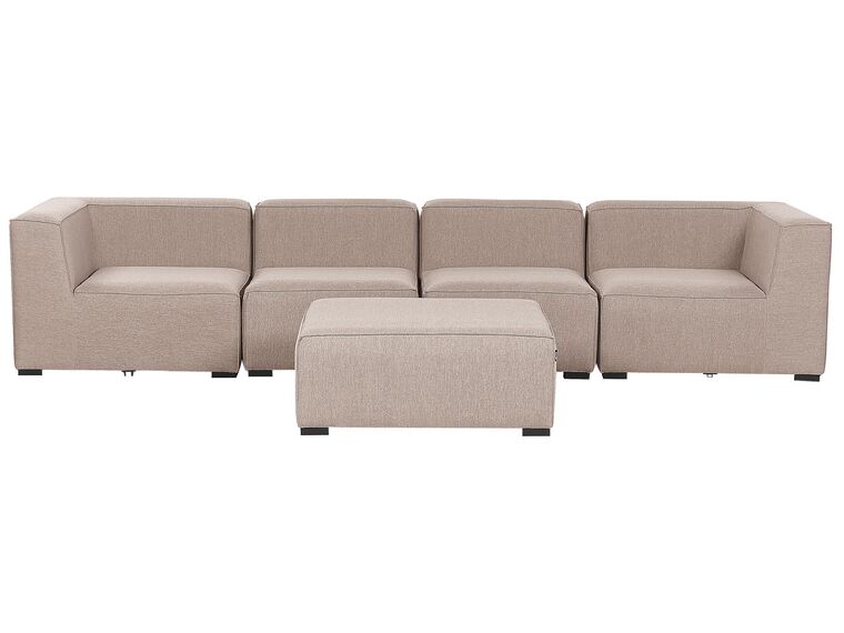 Set divano modulare 4 posti beige e nero AREZZO_848088