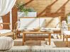 4 Seater Bamboo Wood Garden Sofa Set White RICCIONE_868630