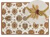 Teppich Wolle beige / braun 140 x 200 cm Kurzflor EZINE_830914