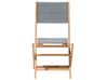 Conjunto de jardín de madera Mesa 8 sillas textileno gris oscuro 2 tumbonas CESANA_867387