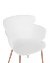 Conjunto de 2 sillas de comedor blanco/madera clara SUMKLEY_783752