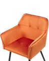 Sada 2 sametových jídelních židlí oranžové JASMIN_859383