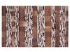 Dywan patchwork skórzany 140 x 200 cm brązowy HEREKLI_764689