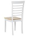 Set of 2 Wooden Dining Chairs Light Wood and White BATTERSBY_785911