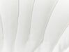 Lot de 2 coussins en forme de coquillage en velours blanc 47 x 35 cm CONSOLIDA_890991