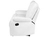 3 Seater Faux Leather Manual Recliner Sofa White BERGEN_681560