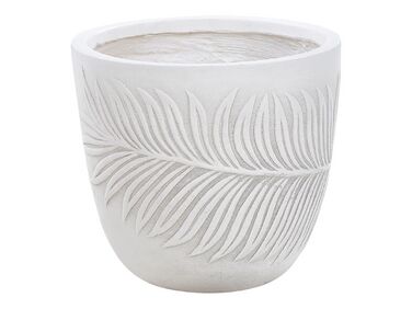 Flower Pot Fibre Clay 28 x 28 x 16 cm Off-White FTERO