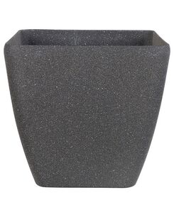 Lotus Vaso In Ceramica Effetto Pietra Ondulata - Design Moderno Grigio E Bianco, Altezza 19 Cm - Decorazione Fiori Per Casa
