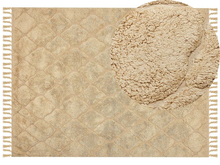 Bavlněný koberec 160 x 230 cm béžový SANLIURFA_840542