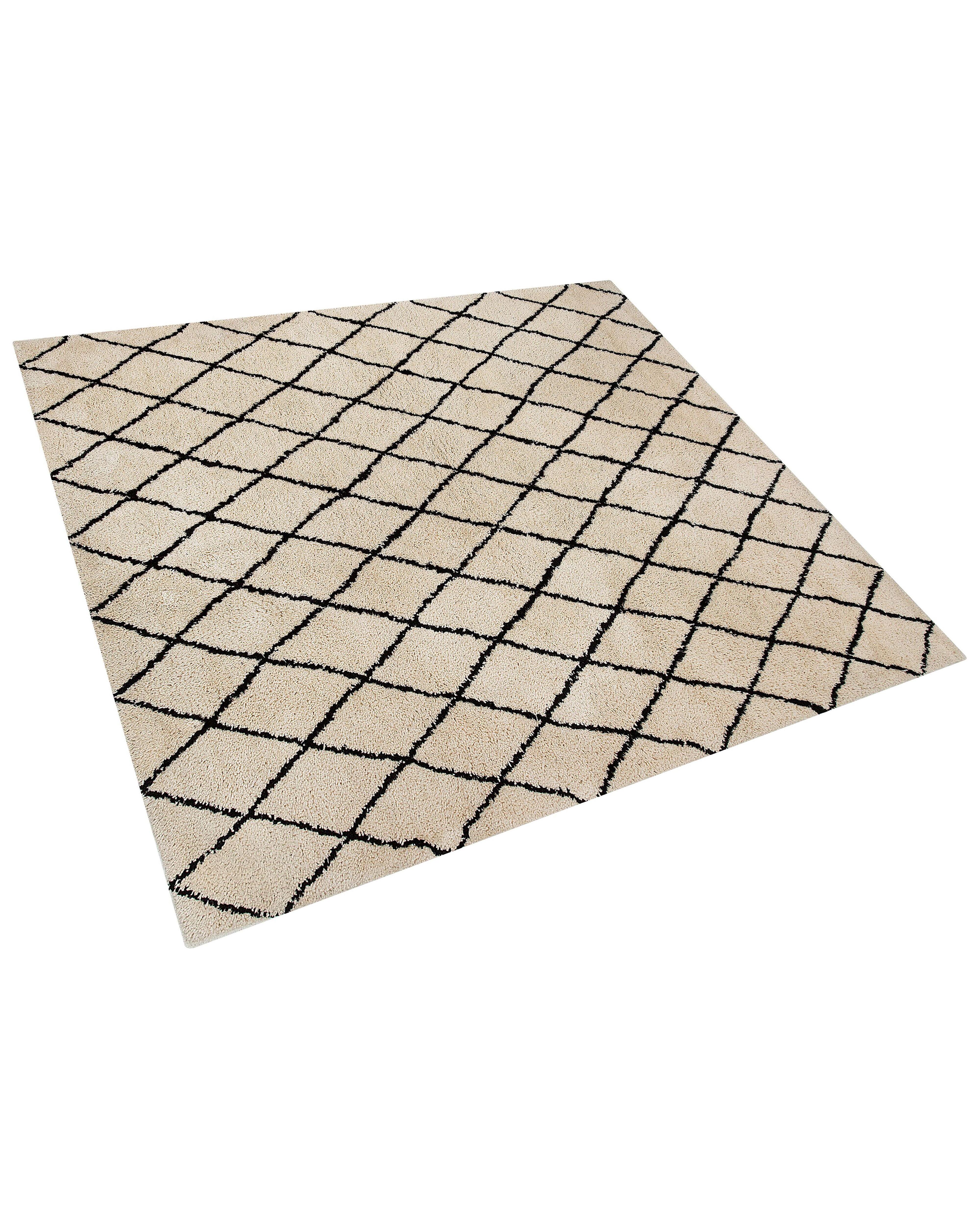 Dywan 200 x 200 cm beżowy MIDYAT