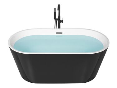 Bañera de acrílico negro/plateado/blanco 150 x 75 cm HAVANA