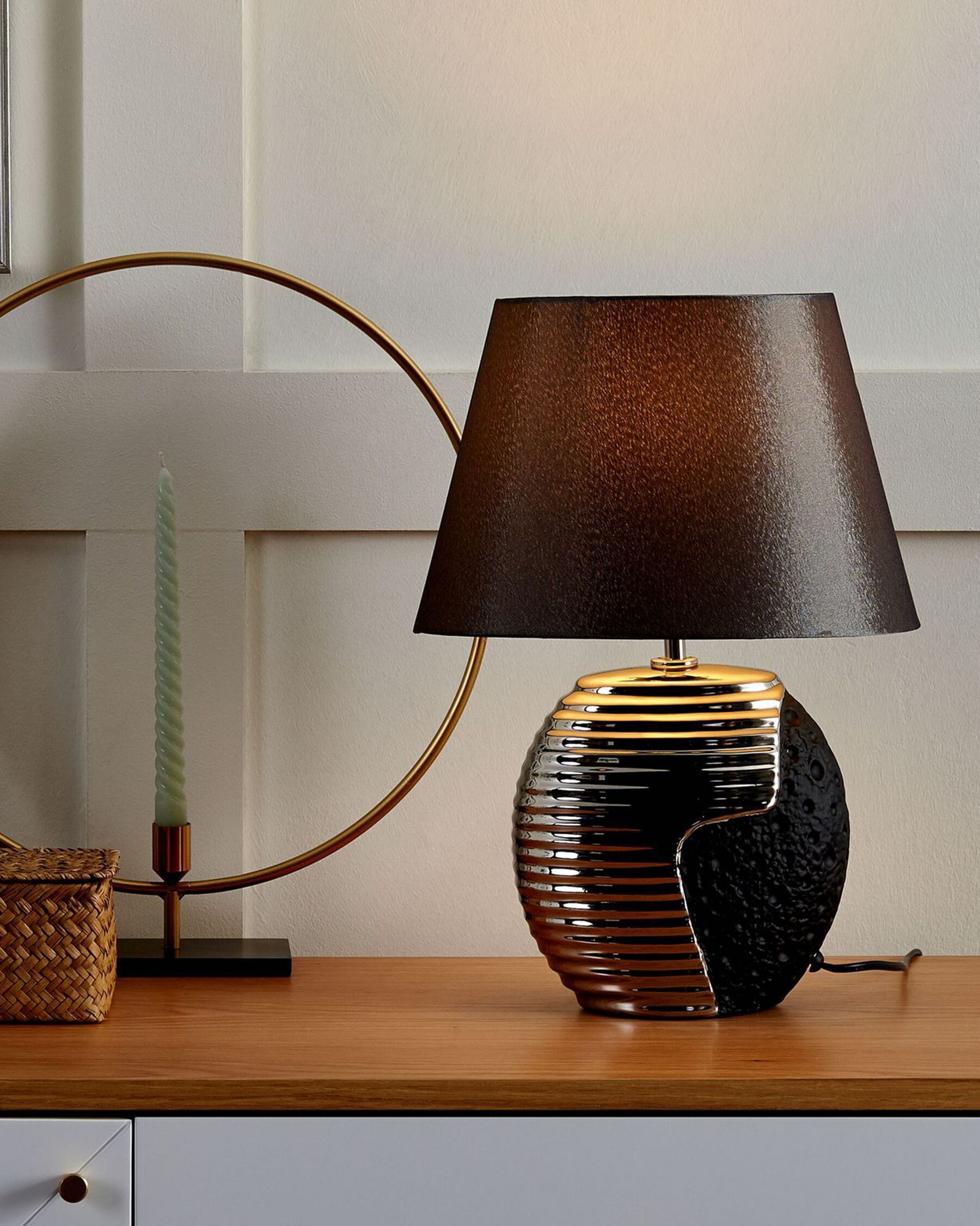 Bedside Lamp Black ESLA Beliani.co.uk