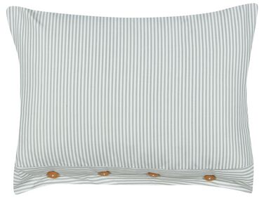 Cushion Striped 40 x 60 cm Green and White SEBRINE