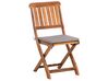 Zestaw 2 krzeseł ogrodowych akacjowy ciemne drewno CENTO_691088