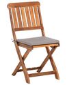 Conjunto de dos sillas de jardín madera de acacia marrón CENTO_691088