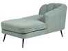 Left Hand Boucle Chaise Lounge Green ALLIER_879223