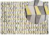 Tæppe 160x230 cm grå/gul læder BELOREN_743489
