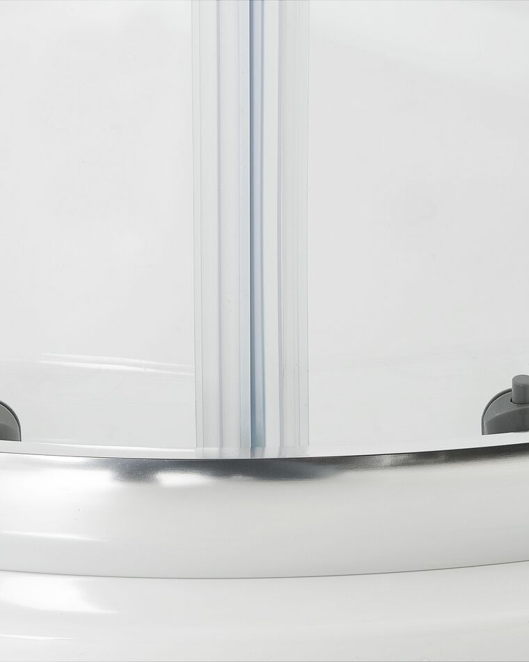 Douchecabine zonder douchebak gehard glas zilver 90 x 90 x 185 cm