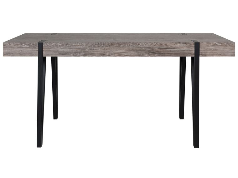 Beliani Esstisch Industrielles Design 150x90 Cm – Dunkelbraun/schwarz, Aus MDF & Metall, Für 6 Personen