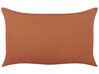 Set of 2 Cotton Cushions Geometric Pattern 35 x 55 cm Orange ALBIUM_839072