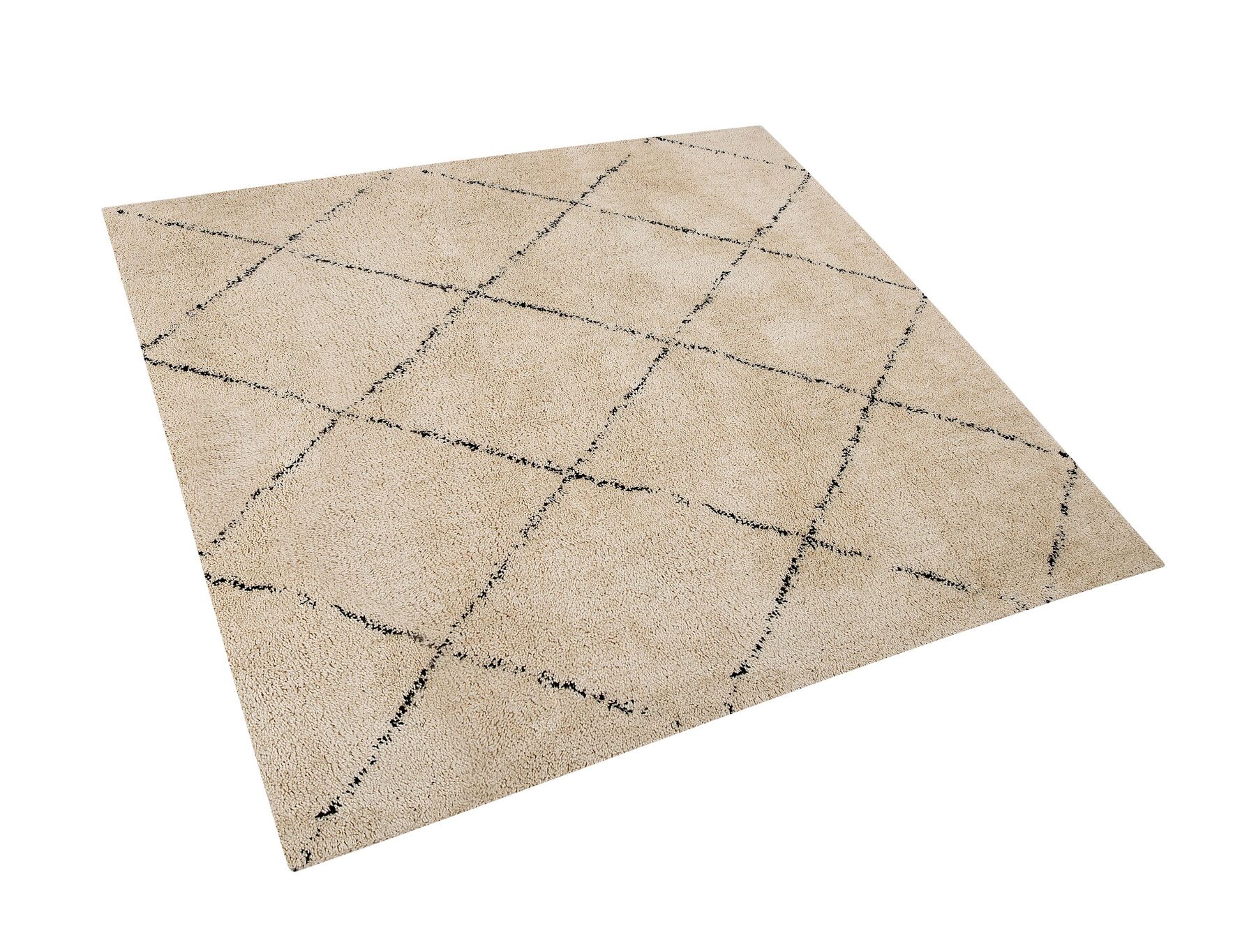 Dywan 200 x 200 cm beżowy MUTKI Beliani.pl