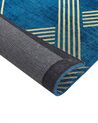 Teppich marineblau/gold 160 x 230 cm geometrisches Muster VEKSE_806431