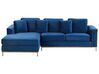 3-seters sofa fløyel blå OSLO_747234