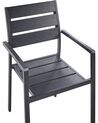 Conjunto de 6 sillas de jardín negras VERNIO_909859