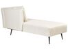 Right Hand Fabric Chaise Lounge White RIOM_877304