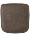 Silla de comedor de piel sintética marrón oscuro/madera clara YORKVILLE_693136