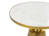 Beistelltisch Metall / Marmor gold / weiß rund ⌀ 35 cm ANDRES_912795