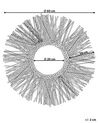 Rattanowe okrągłe lustro ścienne słońce ⌀ 60 cm naturalne KALASIN_822236