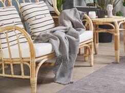 Huopa puuvilla harmaa 124 x 160 cm KAVAKLAR Huopa puuvilla harmaa 124 x 160 cm KAVAKLAR