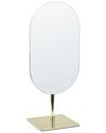 Miroir de maquillage 16 x 37 cm doré CANTAL_848271