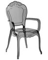 Set of 2 Accent Chairs Acrylic Transparent Black VERMONT II_751342