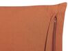 Coussin en coton à motif géométrique orange et blanc 45 x 45 cm VITIS_838625