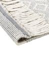 Tappeto lana grigio e bianco crema 160 x 230 cm TONYA_856528